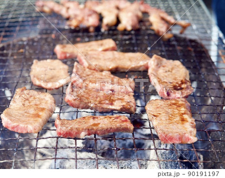 焼肉　BBQ バーベキュー　網焼き　牛肉　焼鳥　夏休み　 90191197