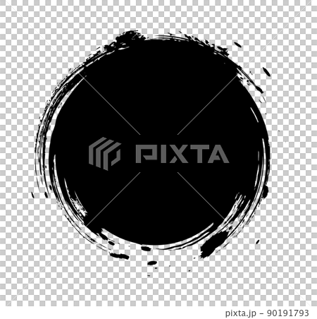 Brush brush ink paint circle illustration Brush brush ink paint circle illustration 90191793