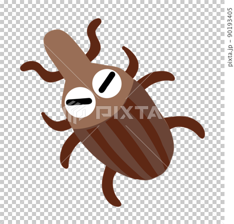 コクゾウムシのポップなフラットイラスト コクゾウムシのポップなフラットイラスト 90193405