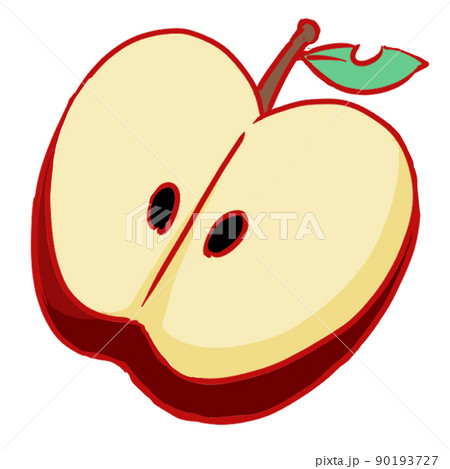 青森のフレッシュなおいしいリンゴのイラスト素材 [90193727] - PIXTA