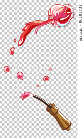 ピンク色の爪マ二キュア透明感コスメ 90193731