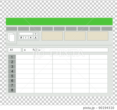 Spreadsheet Software Calculation Accounting Web... - Stock Illustration ...