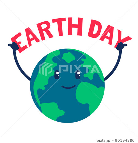 Earth day. Earth globe with poster. Design...のイラスト素材 [90194586] - PIXTA