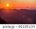 赤城山鳥居峠から見た朝焼け 90195135