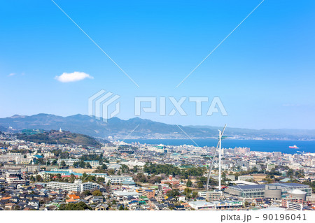 グローバルタワーと別府市街地 90196041