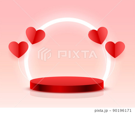 podium for product display valentines day poster 90196171
