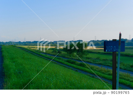 利根川サイクリングロードの風景2022年5月 90199765