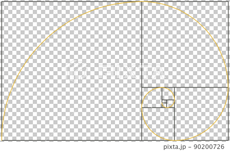 黄金比と黄金螺旋(精密ではありません) 黄金比と黄金螺旋(精密ではありません) 90200726