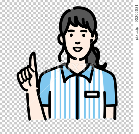 微笑著提出建議的便利店女性 90203081