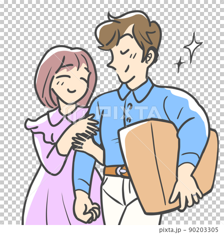 難聴の男性とデート中 90203305