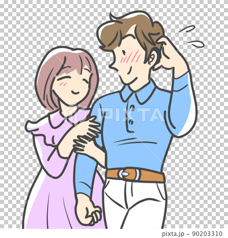 難聴の男性とデート中 90203310