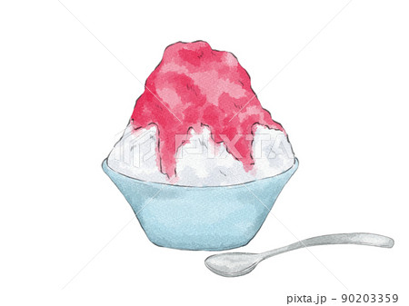 イチゴの水彩画 スプーン付き イチゴの水彩画 スプーン付き