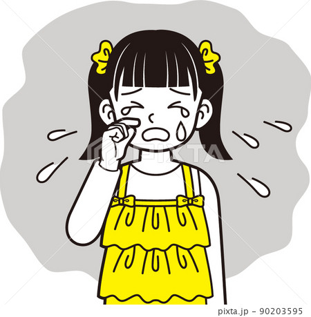 泣くツインテールの女の子 90203595