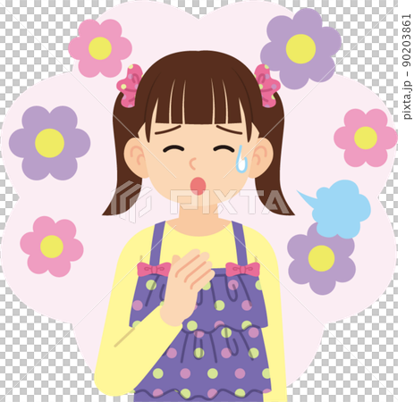 安心したツインテールの女の子＿線なし 90203861