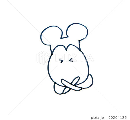 温もりのある手描きハッピーちゃんの表情・すみません、ちょっと無理です 90204126
