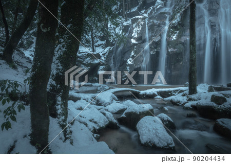 京都府 金引の滝 雪景色 京都府 金引の滝 雪景色 90204434