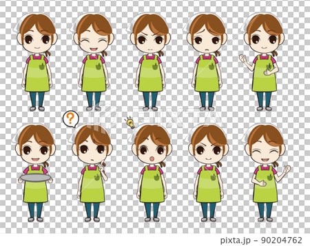 Clerk set facial expression variation 90204762