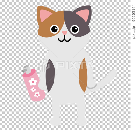 帶有香味的貓的流行平面插圖 90205144