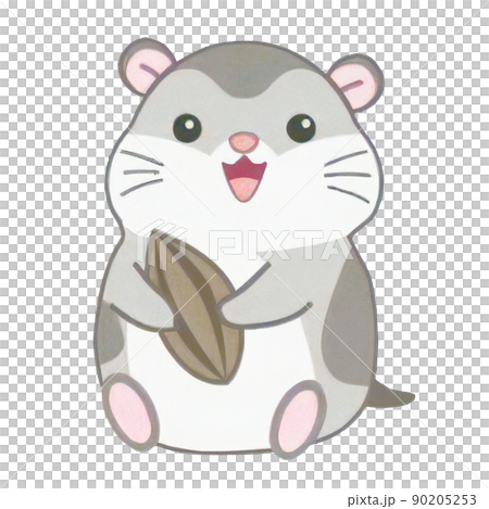 可愛的人物風格倉鼠插圖 90205253