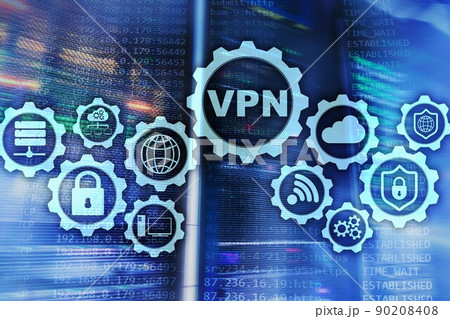 Secure VPN Connection. Virtual Private Network or Internet Security Concept 90208408