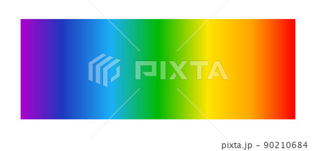 Optical light spectrum. Rainbow gradient background. Electromagnetic visible color spectrum for human eye. Color scheme from infrared to ultraviolet. Vector illustration isolated on white background 90210684