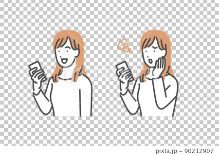 スマホを操作する女性 90212907