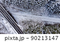 ローカル線と道路の交差 90213147