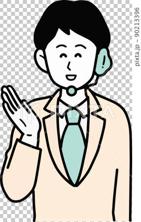 呼叫中心接線員男性插畫素材 呼叫中心接線員男性插畫素材 90213396