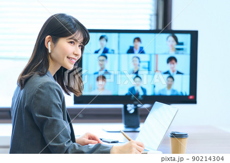 ミーティング 会議 オンライン会議 ビデオ会議 テレビ会議 ウェブ会議 ズーム会議 リモート ミーティング 会議 オンライン会議 ビデオ会議 テレビ会議 ウェブ会議 ズーム会議 リモート 90214304