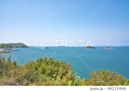 【小豆島 こぼれ美島展望台からの風景】 香川県小豆郡土庄町大部 90215498