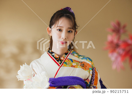 振袖　黒　熨斗文様 90215751