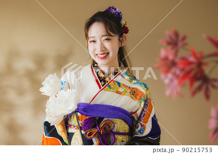 振袖　黒　熨斗文様 90215753