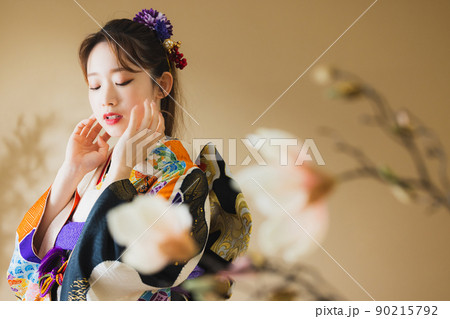 振袖 黒 熨斗文様 振袖 黒 熨斗文様 90215792