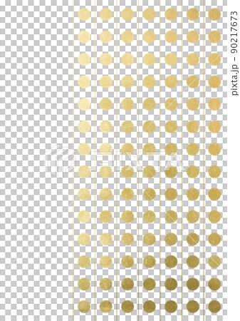 縦ラインの背景　丸　（背景素材）　縦ライン間　金箔 90217673