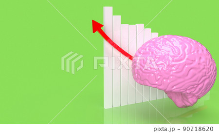 The brain and chart arrow up for sci or education concept 3d rendering The brain and chart arrow up for sci or education concept 3d rendering 90218620