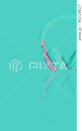 headphone on white background with sky New technology 90219627