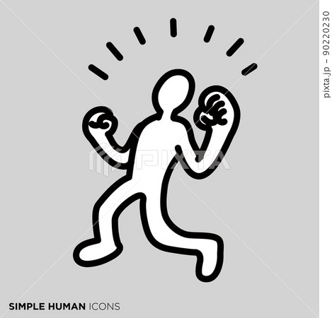 シンプルな人間のアイコンシリーズ 「歓喜する人」 シンプルな人間のアイコンシリーズ 「歓喜する人」 90220230