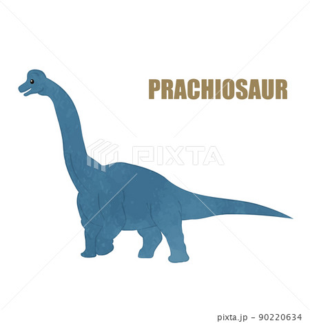 かわいいプラキオサウルスのイラスト01のイラスト素材