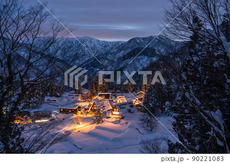 《富山県》積雪の相倉合掌造り集落・五箇山 90221083