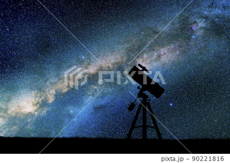 星空と天体望遠鏡 星空と天体望遠鏡 90221816