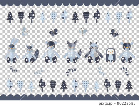 デニム素材のぬいぐるみセット デニム素材のぬいぐるみセット 90222583