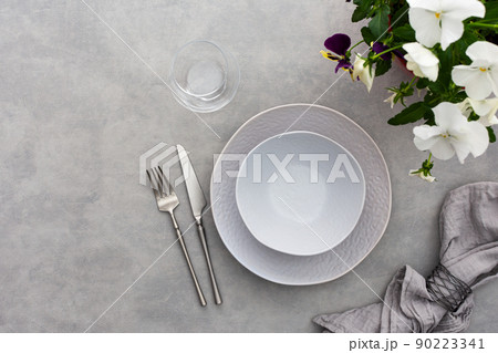 Table setting, top view 90223341