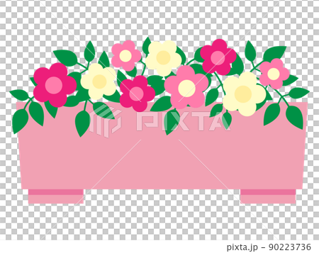 花盆中一朵可愛的花的插圖 90223736