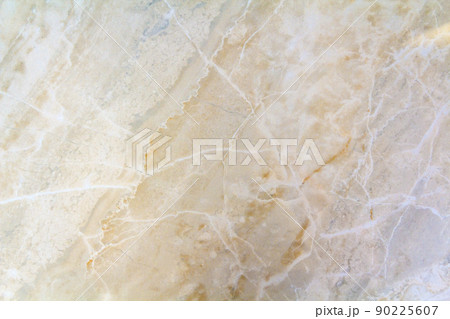 Closeup surface of marble pattern at the marble floor texture background , yellow abstract marble pattern 90225607
