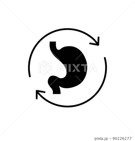 Stomach transplant line icon. Isolated vector element. 90226277