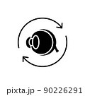 Eye transplant line icon. Isolated vector element. 90226291
