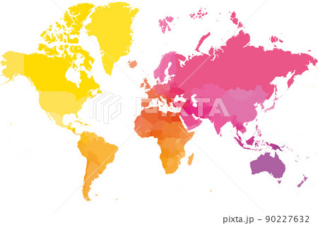 Colorful political map of World. 90227632