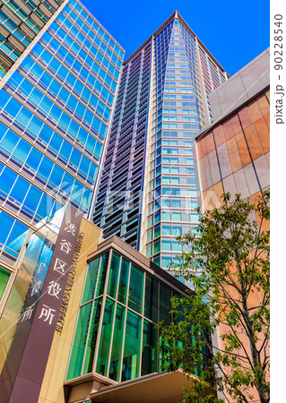 東京 渋谷区の都市風景 渋谷区役所 東京 渋谷区の都市風景 渋谷区役所 90228540