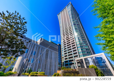 東京 渋谷区の都市風景 パークコート渋谷 ザ・タワーとLINE CUBE SHIBUYA 東京 渋谷区の都市風景 パークコート渋谷 ザ・タワーとLINE CUBE SHIBUYA 90228559