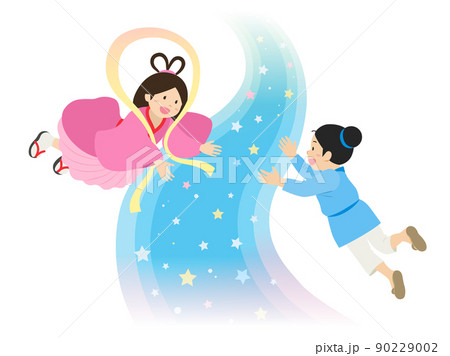 織姫と彦星（背景なし） 90229002